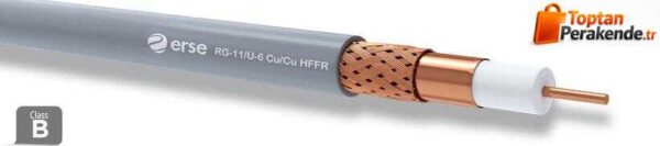 Erse RG11 U6 Cu/Cu Anten Kablosu Halogen Free